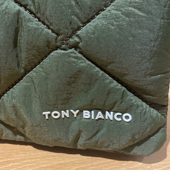 HOST PICK ✨ TONY BIANCO HANDBAG SOFT BAG STYLE KHAKI 2 inside pockets long strap - Picture 2 of 10